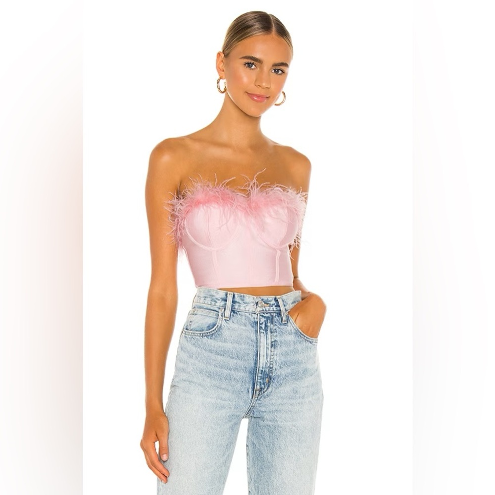 Superdown Ramona Bustier Top in Blush - S, NWOT